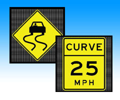 Advisory speed signs