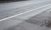 Deteriorated pavement on OR 99E. - 